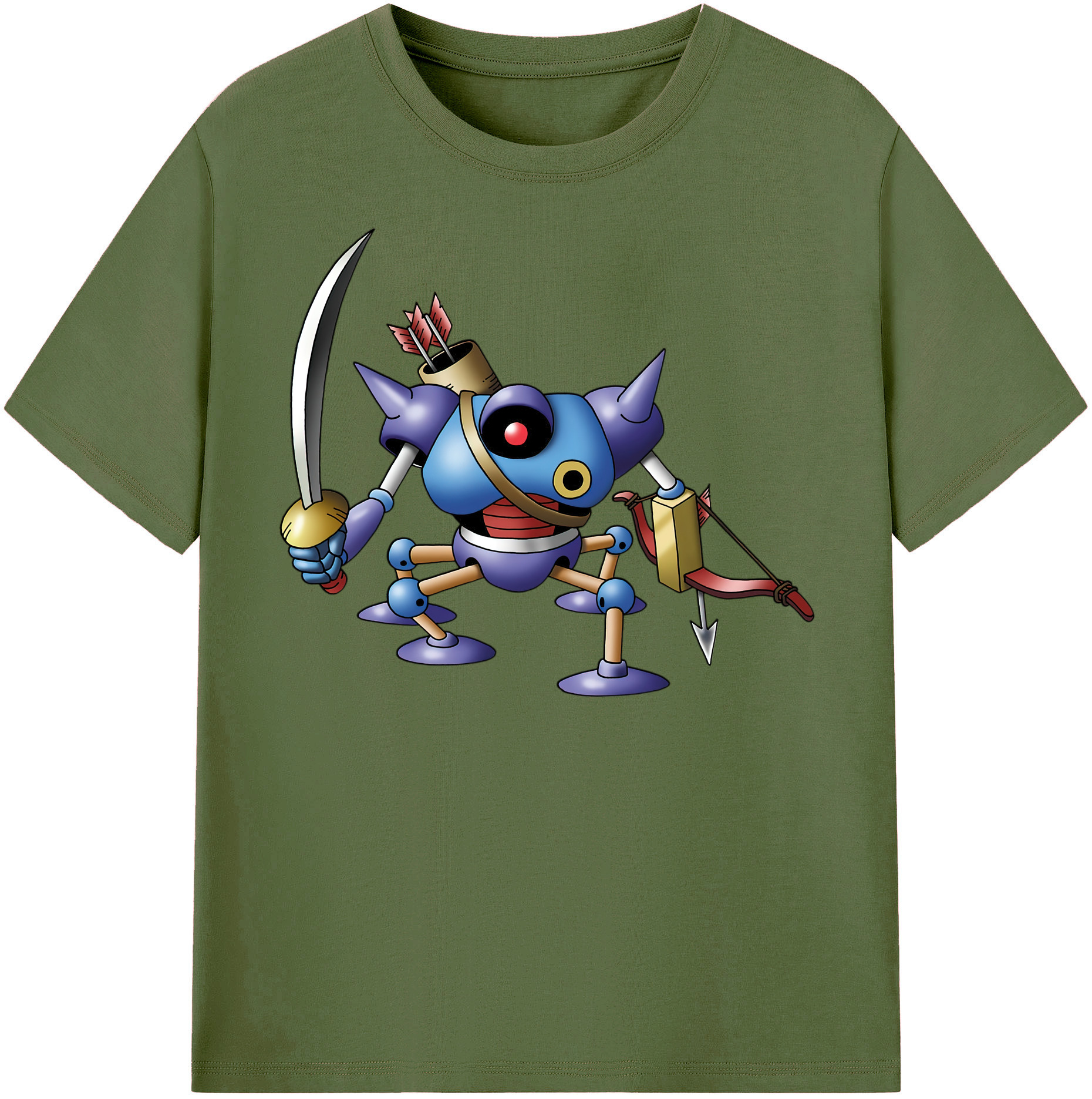 （画像用） ドラゴンクエスト Doragon Kuesuto Dragon Quest 綿100％半袖Tシャツ（フロントプリント）